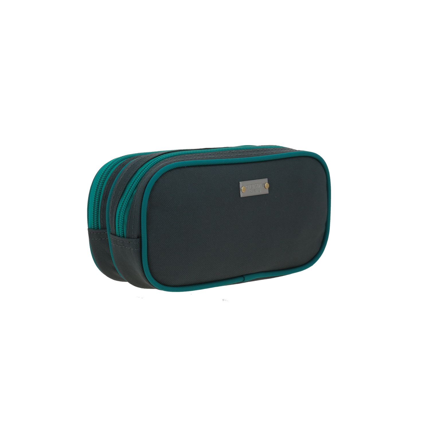 Lapicera escolar Chenson Clásico gris con doble compartimento para primaria 3