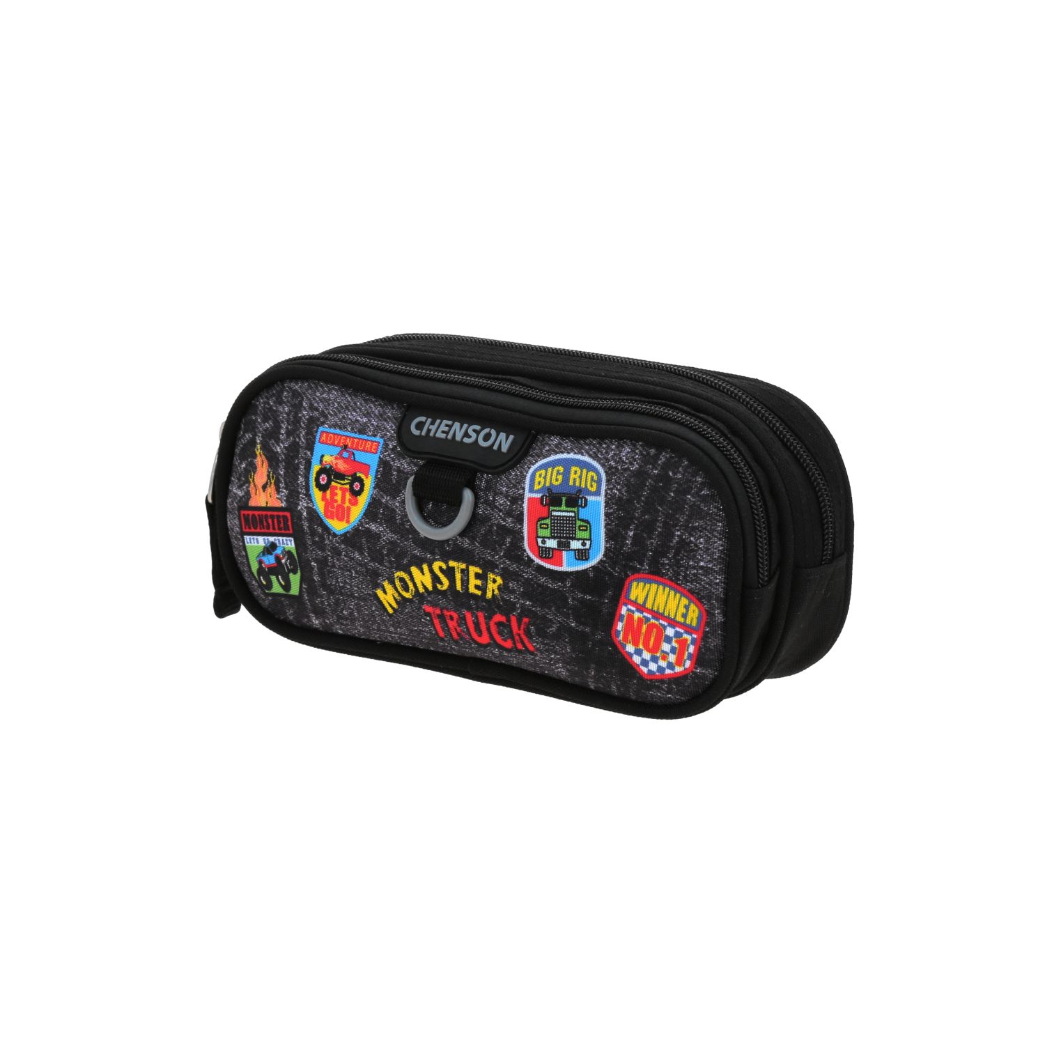 Lapicera escolar Chenson Clásico negra con doble compartimento | Estuche ideal 2