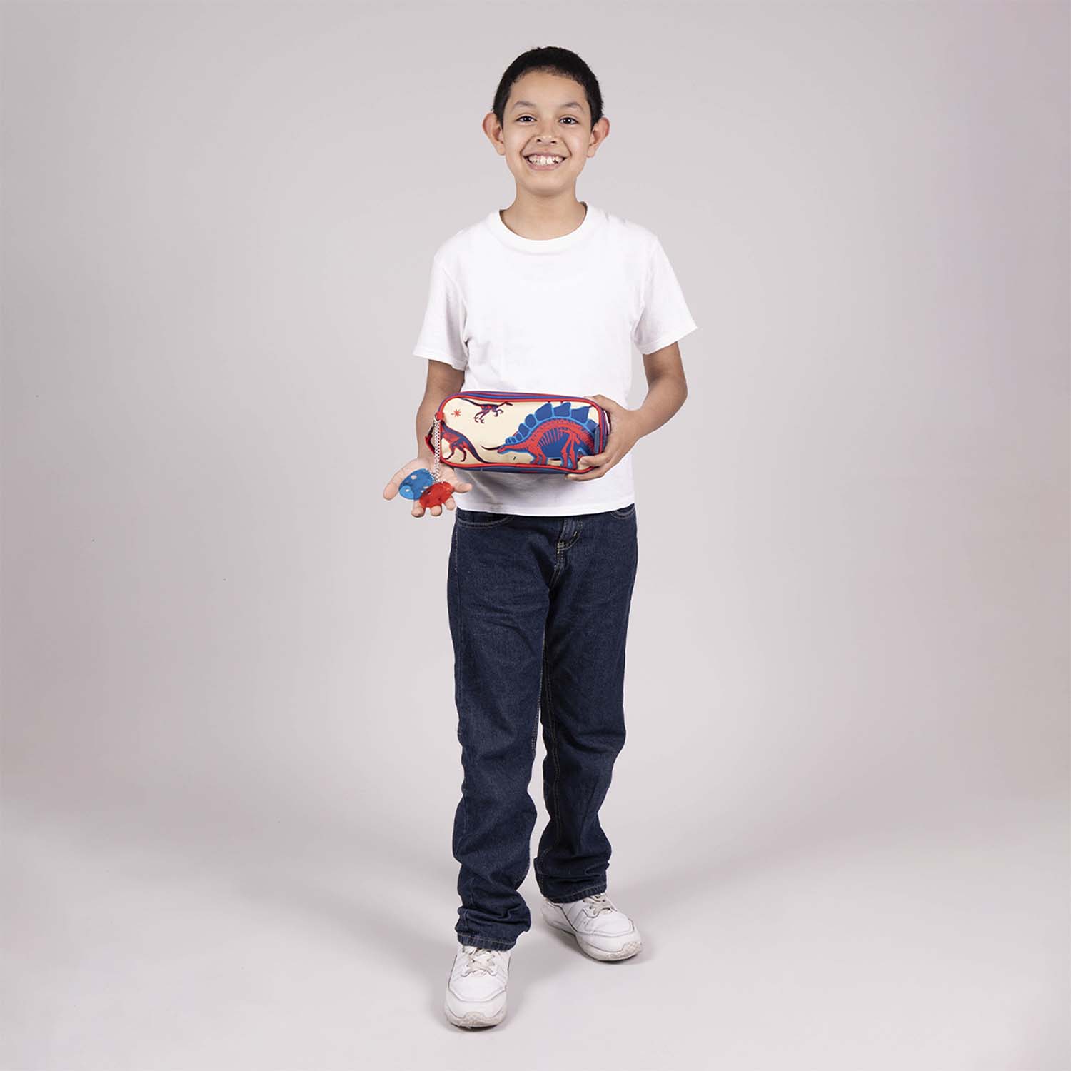 Lapicera escolar Chenson Original azul con doble compartimento - vista 2