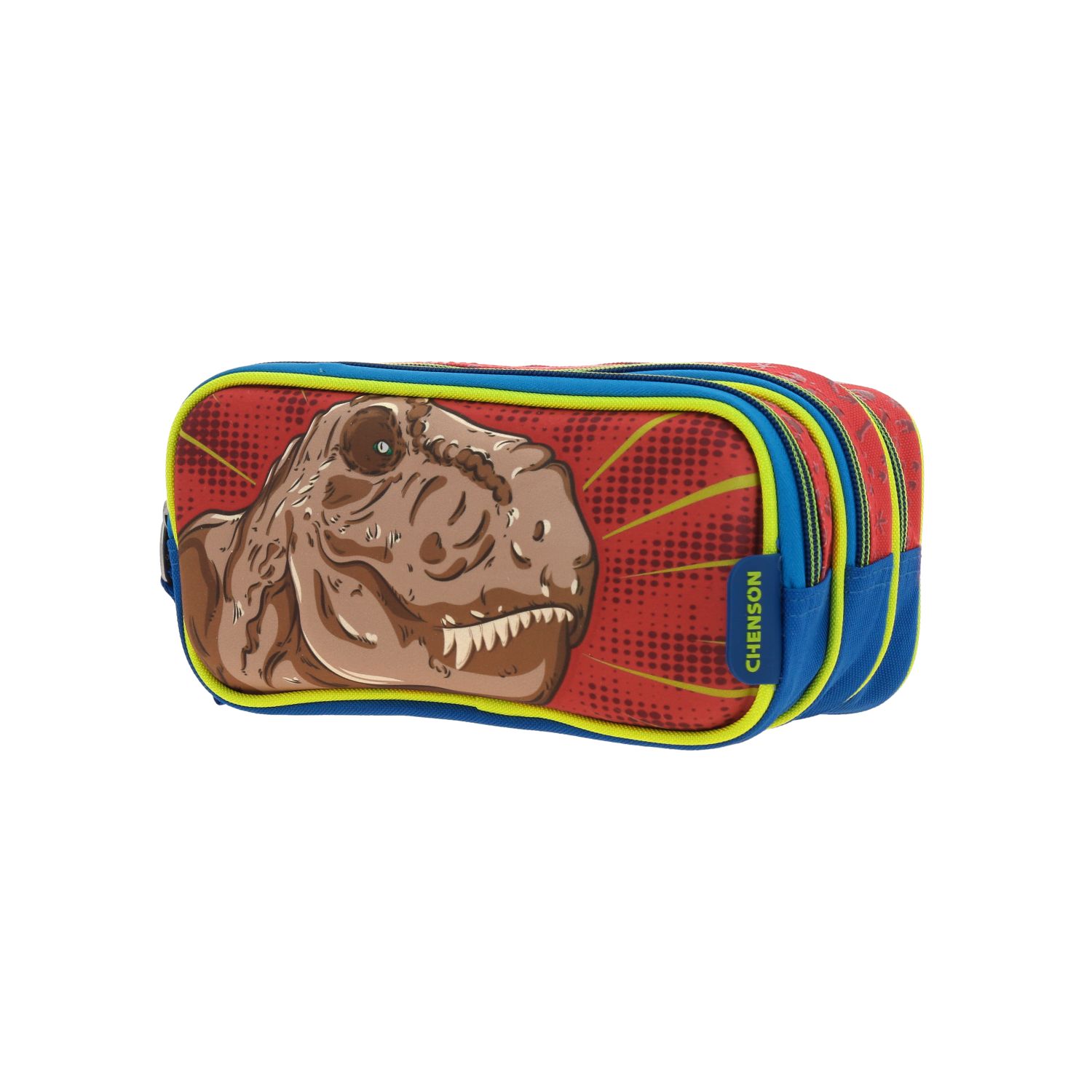 Lapicera escolar Chenson Original roja con triple compartimento y cierre 2