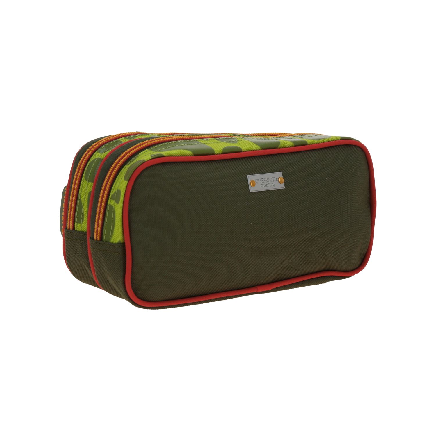 Lapicera escolar Chenson Original verde con doble compartimento para niños 3