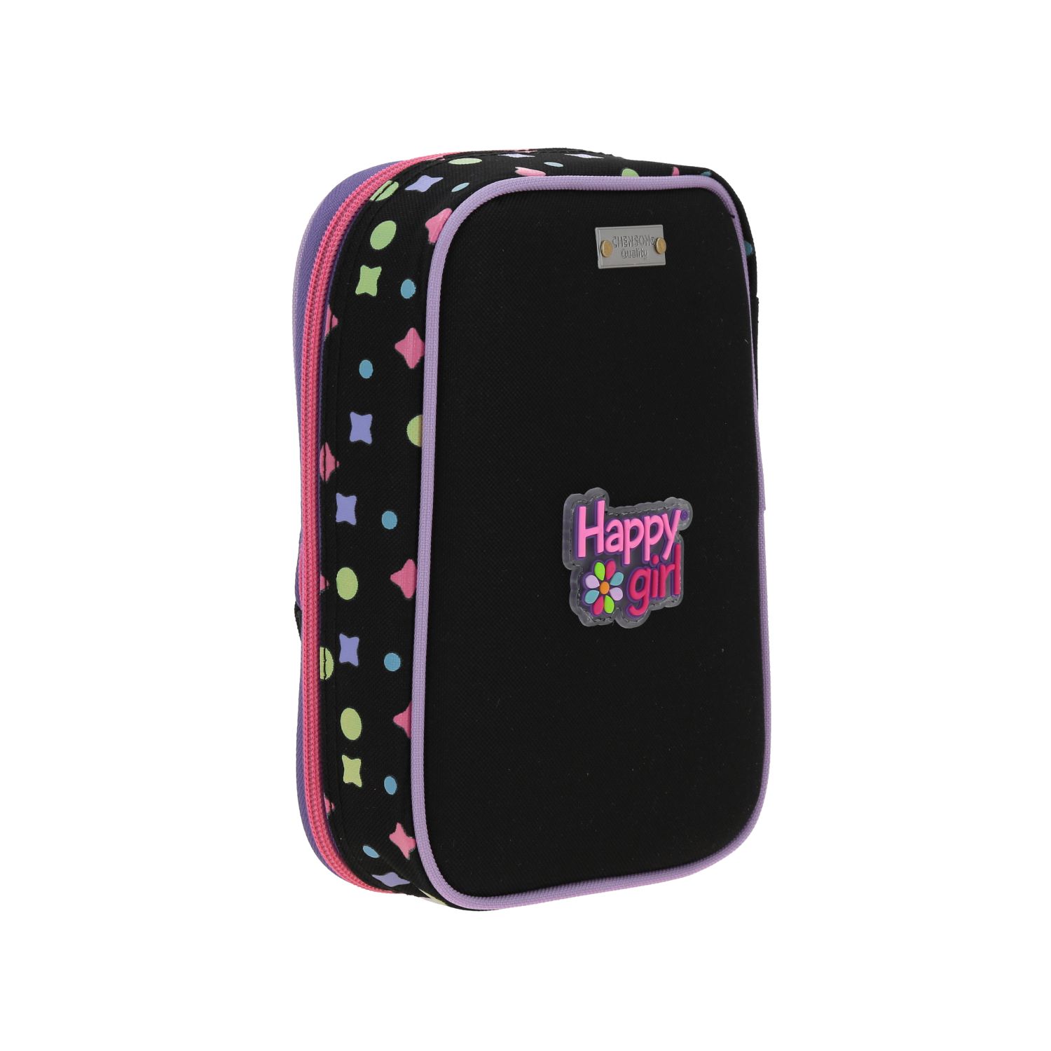Lapicera escolar Happy Girl by Chenson en color negro para niña – Ideal para primaria 3