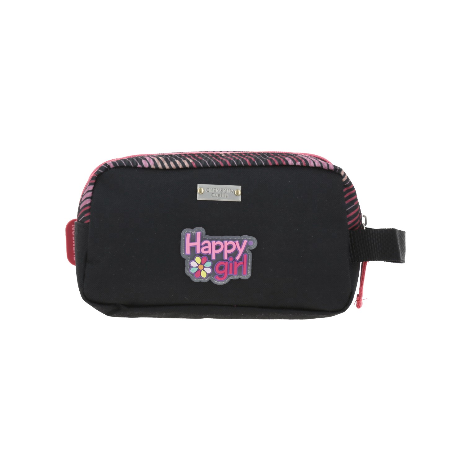 Lapicera escolar Happy Girl by Chenson negra con doble compartimento 4