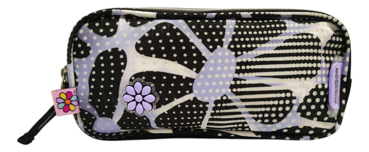 Lapicera Escolar Happy Girl Quiz Hg70570-3 Color Negro Flores