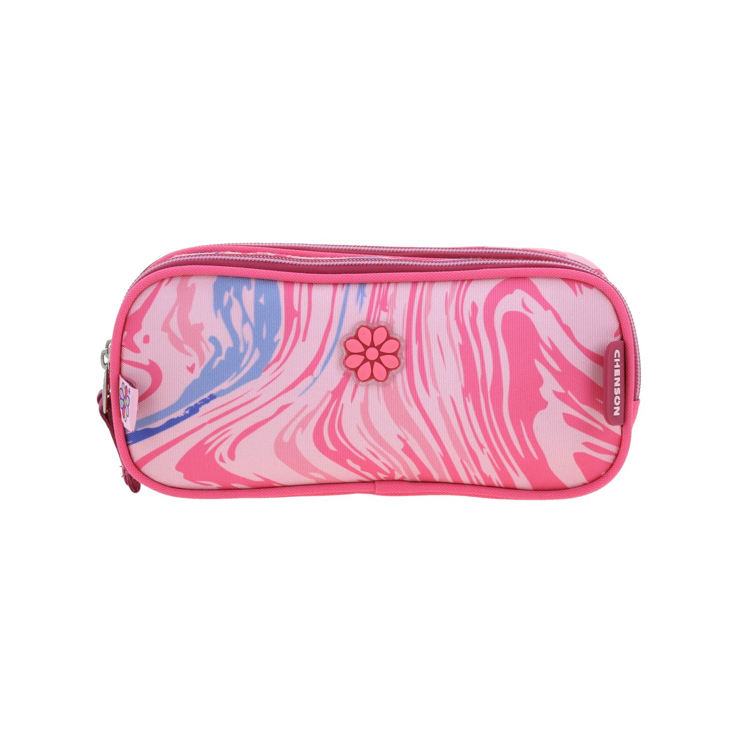 Lapicera escolar Happy Girl Rosa para niña – Estuche con doble compartimento