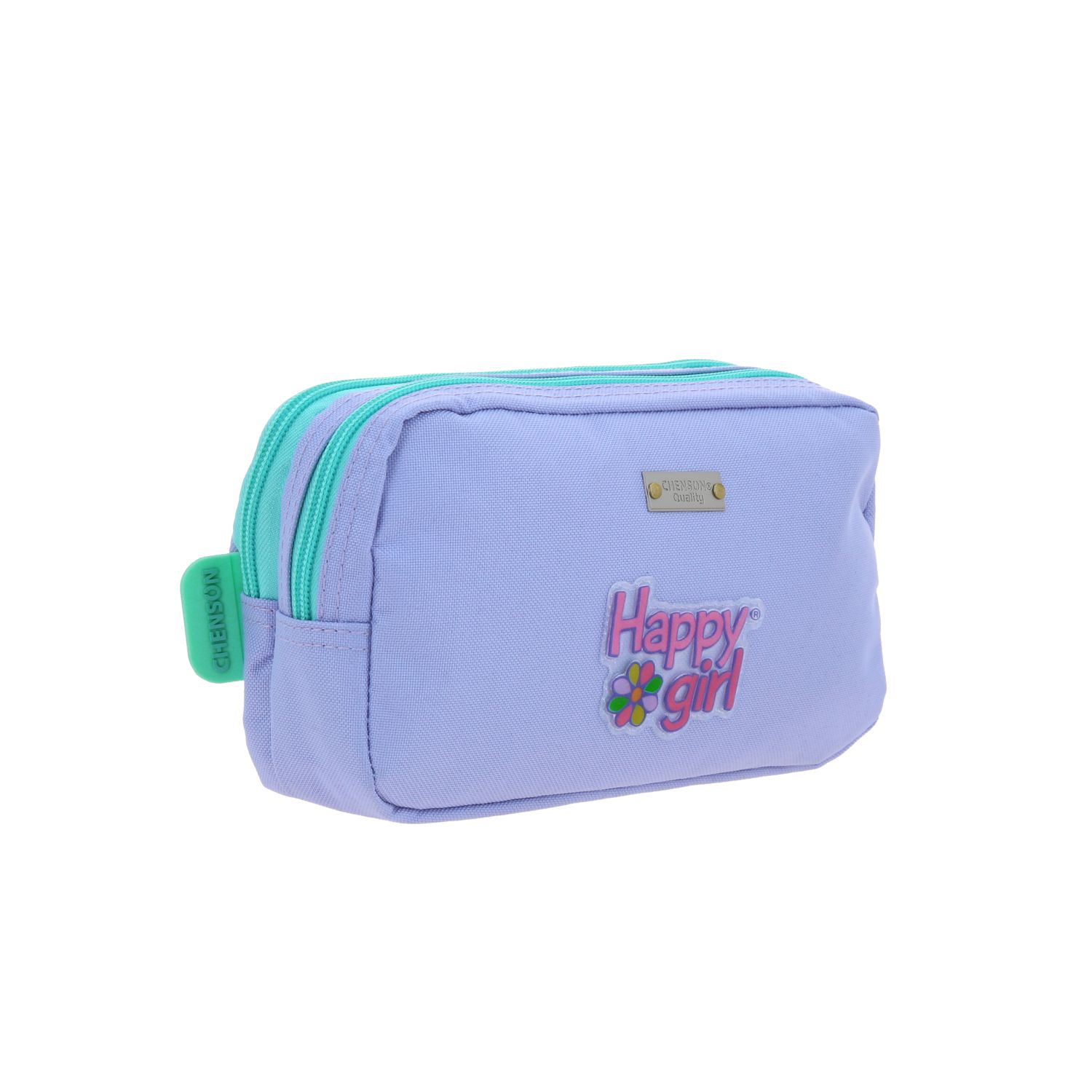 Lapicera escolar Happy Girl Violeta con doble compartimento para niña 3