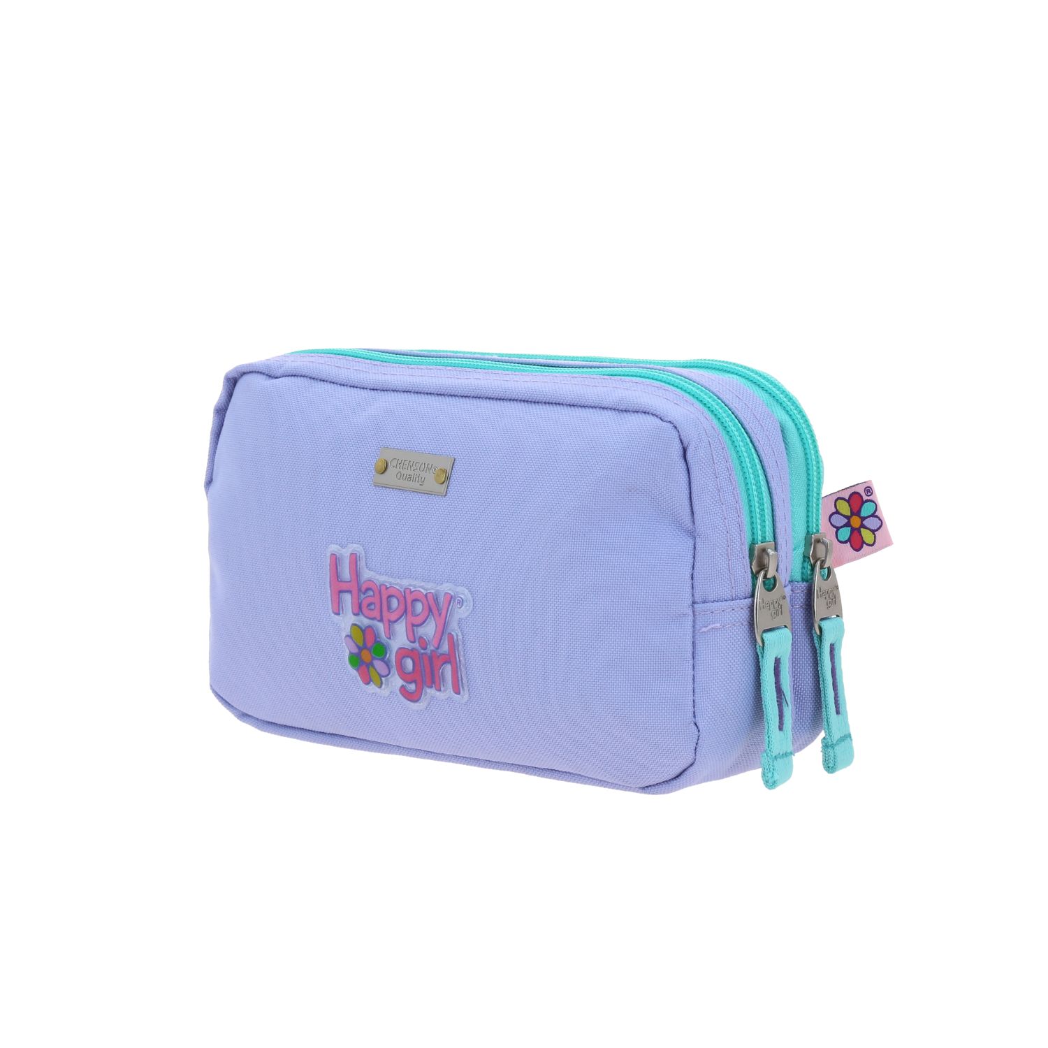 Lapicera escolar Happy Girl Violeta con doble compartimento para niña 5