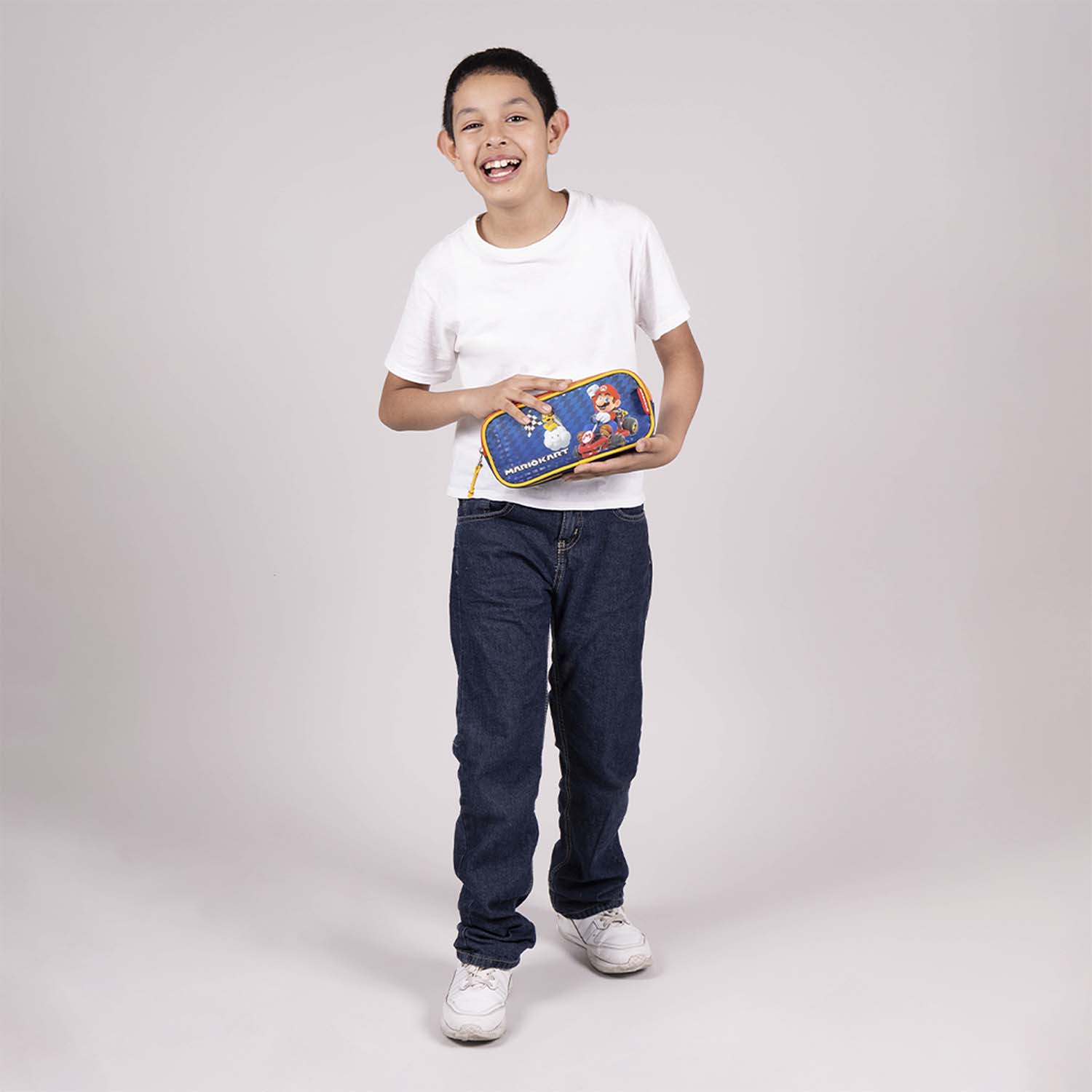 Lapicera escolar Mario Bros by Chenson azul con doble compartimento – Ideal para niños - vista 2