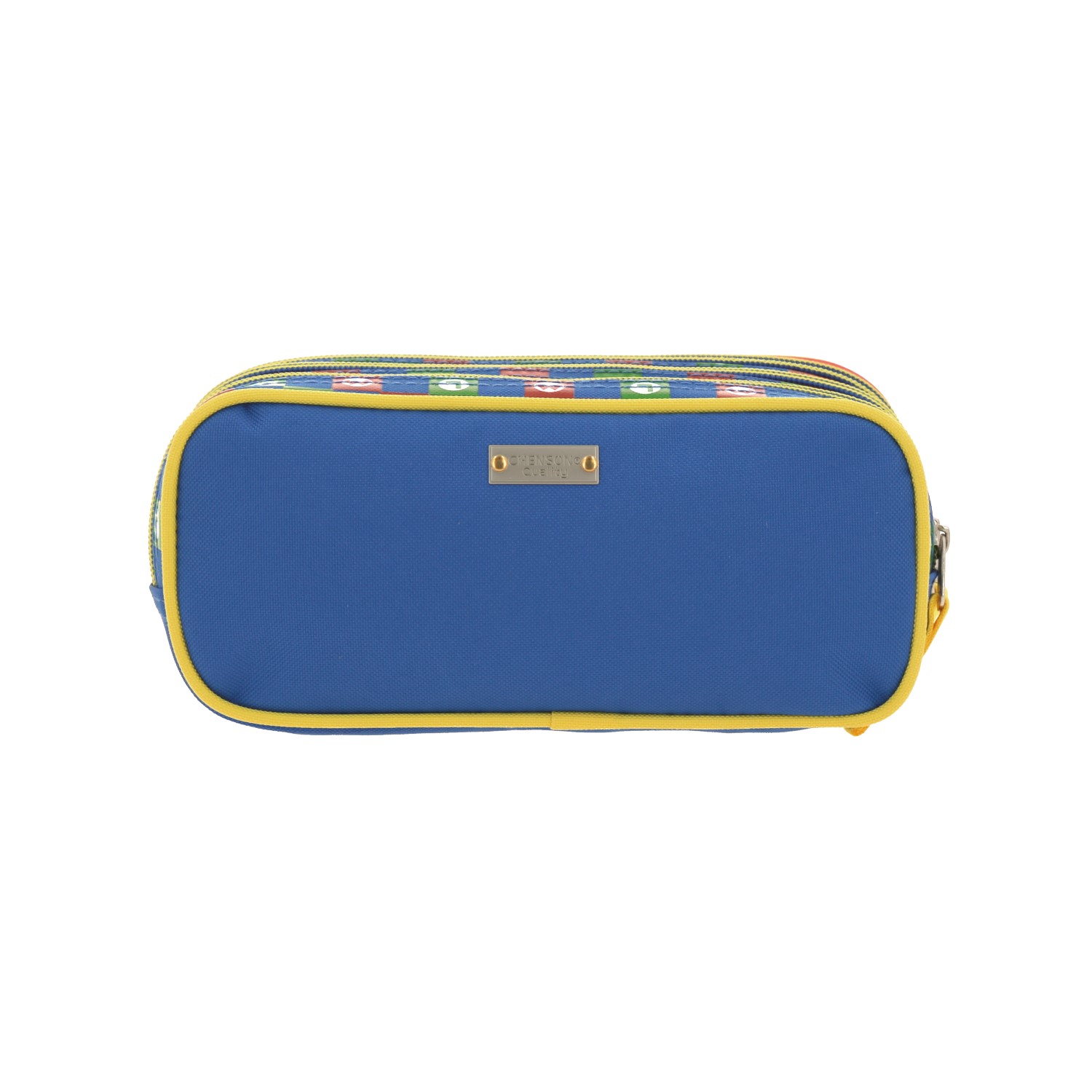 Lapicera escolar Mario Bros by Chenson color azul con triple compartimento 4