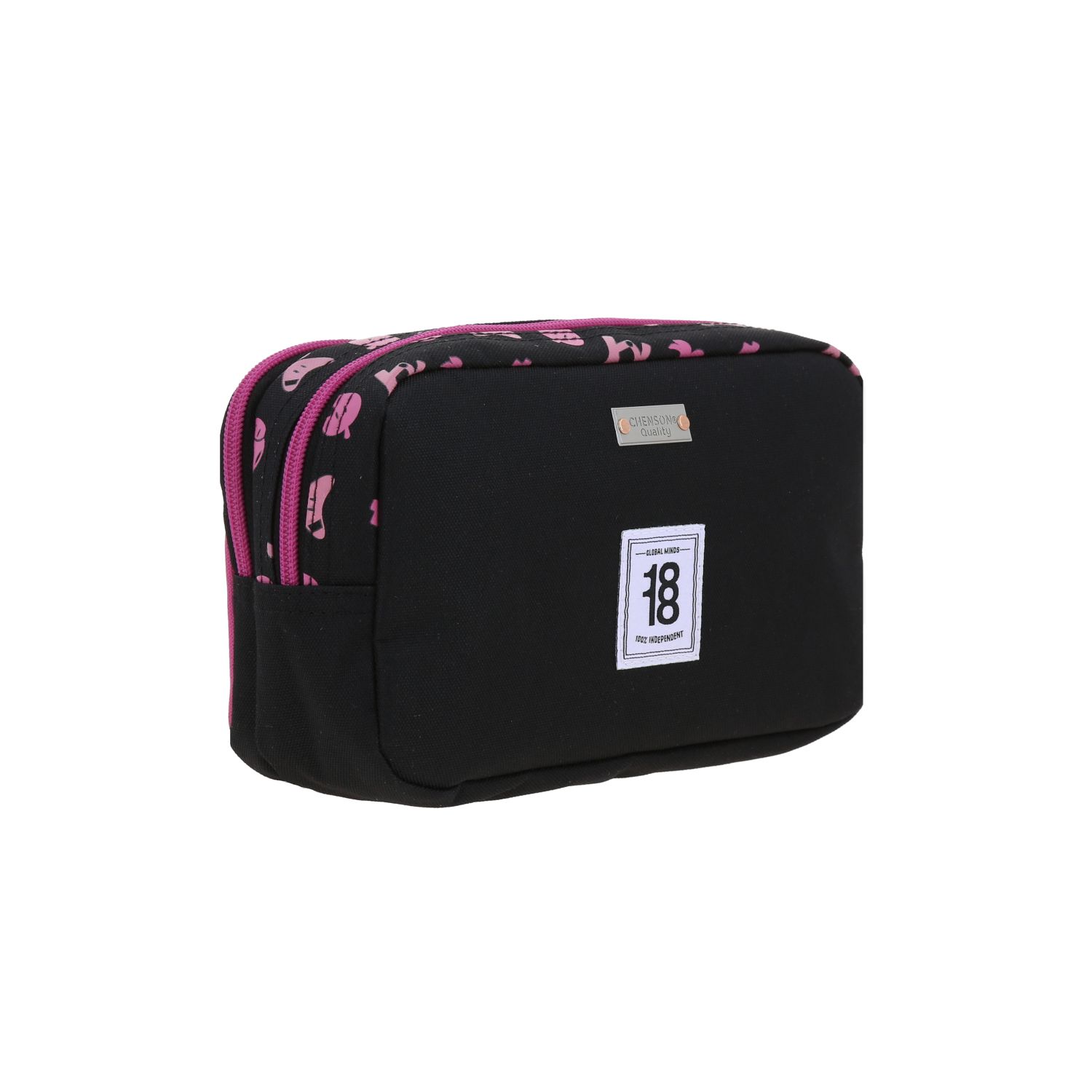 Lapicera escolar Mario Bros by Chenson fucsia con doble compartimento 3