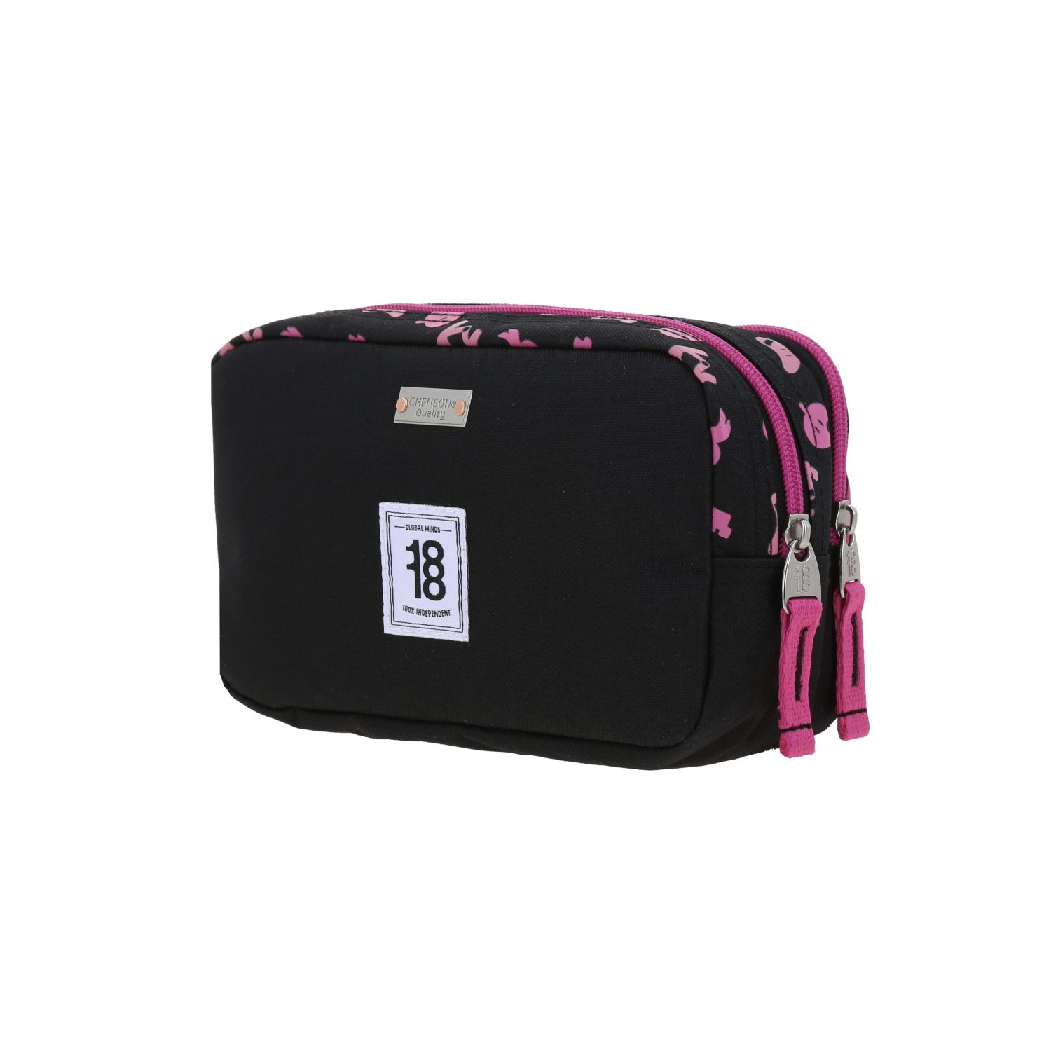 Lapicera escolar Mario Bros by Chenson fucsia con doble compartimento 5