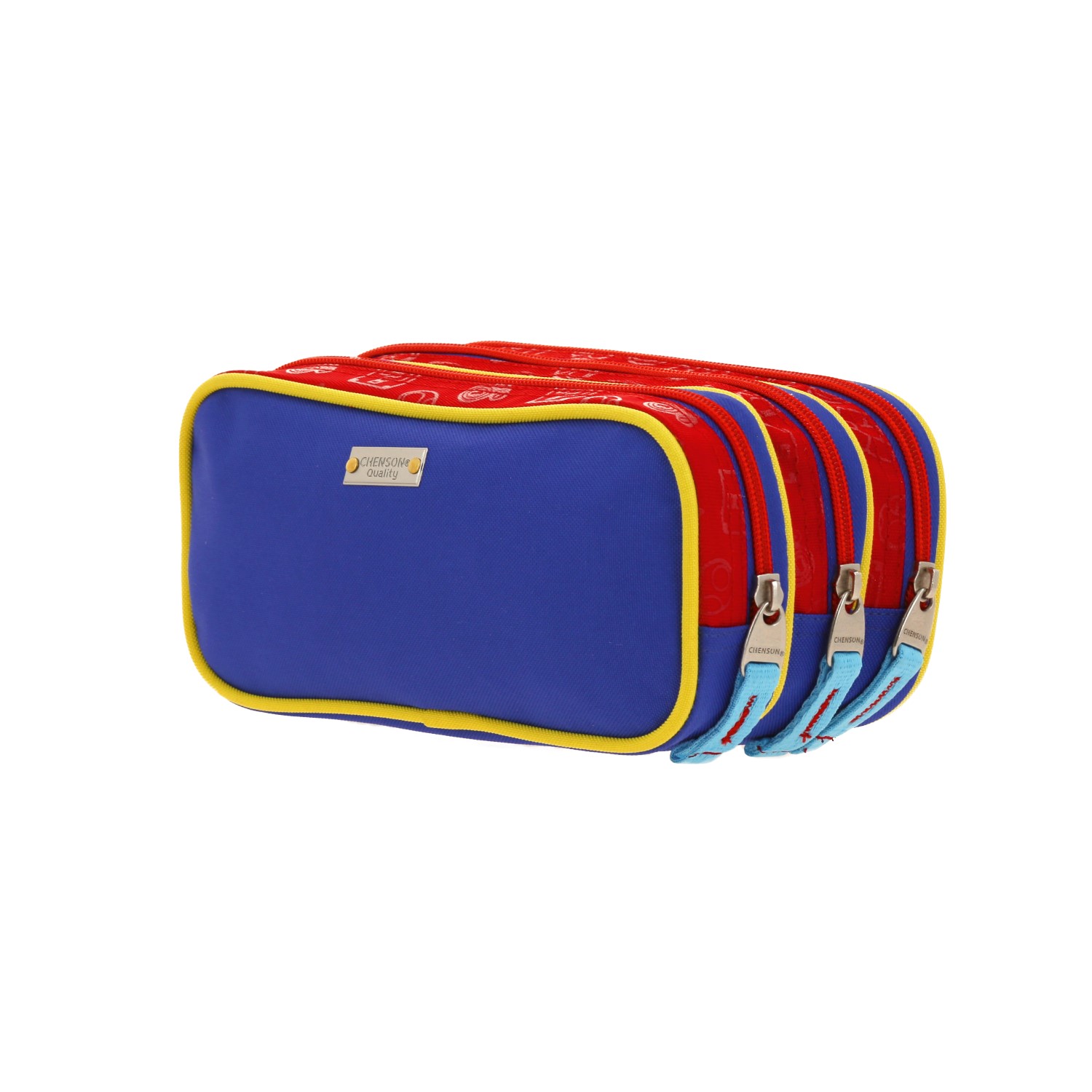 Lapicera escolar Mario Bros by Chenson roja con triple compartimento 5