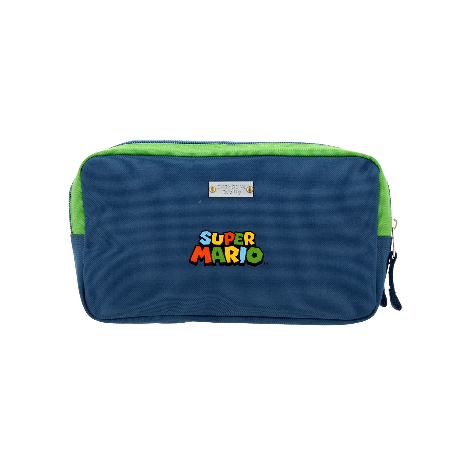 Lapicera escolar Mario Bros by Chenson verde con doble compartimento 4