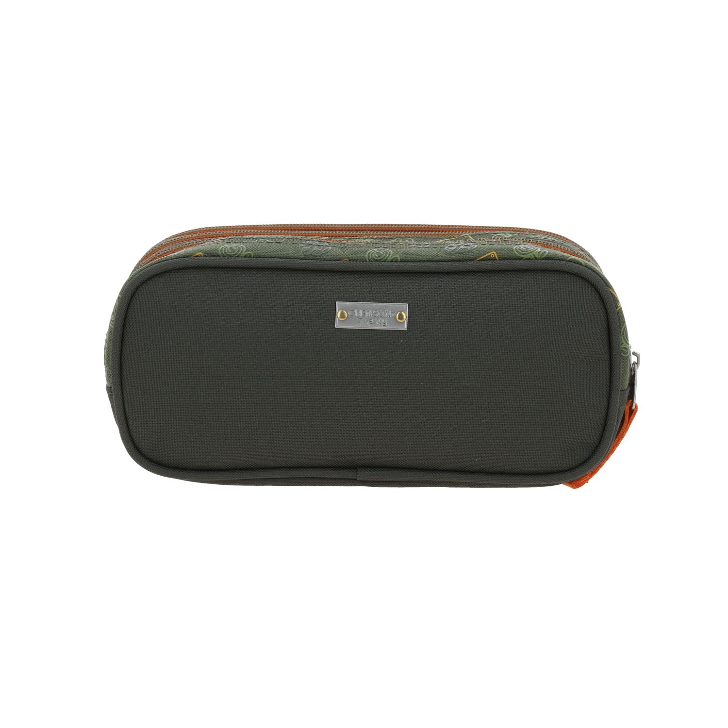 Lapicera escolar Mario Bros by Chenson verde seco con triple compartimiento 4