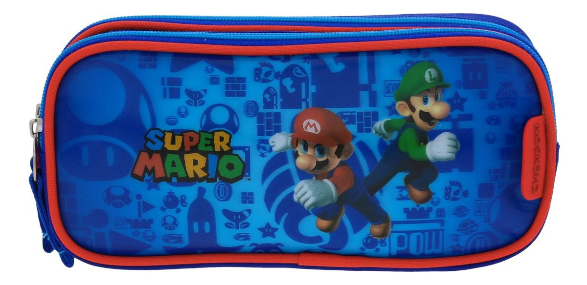 Lapicera Escolar Mario Bros Esqueip Mb70309-9 Color Azul