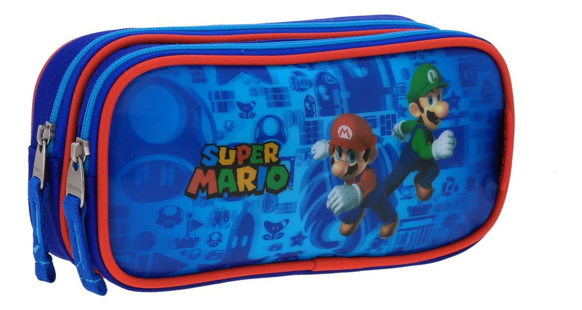 Lapicera Escolar Mario Bros Esqueip Mb70309-9 Color Azul 2