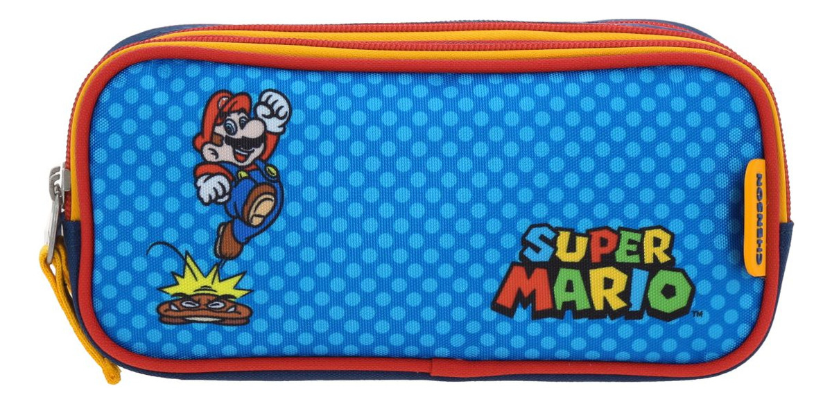 Lapicera Escolar Mario Bros Onder Mb70510-9 Color Azul