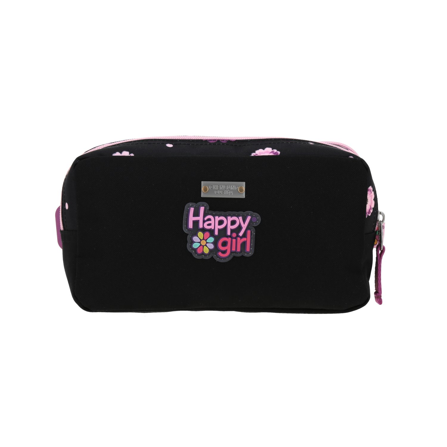 Lapicera escolar para niña Happy Girl by Chenson en color negro – Doble compartimento 4