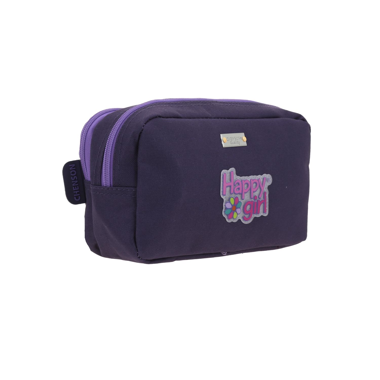 Lapicera escolar para niña Happy Girl uva con doble compartimento 3