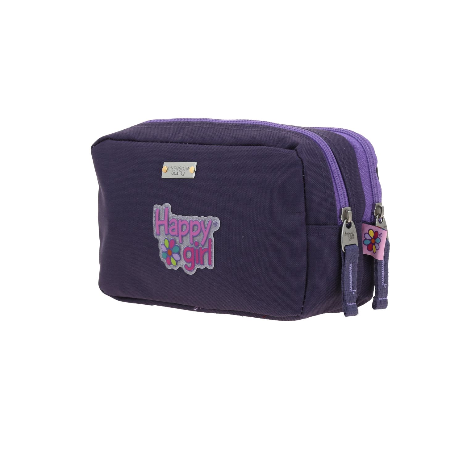 Lapicera escolar para niña Happy Girl uva con doble compartimento 5