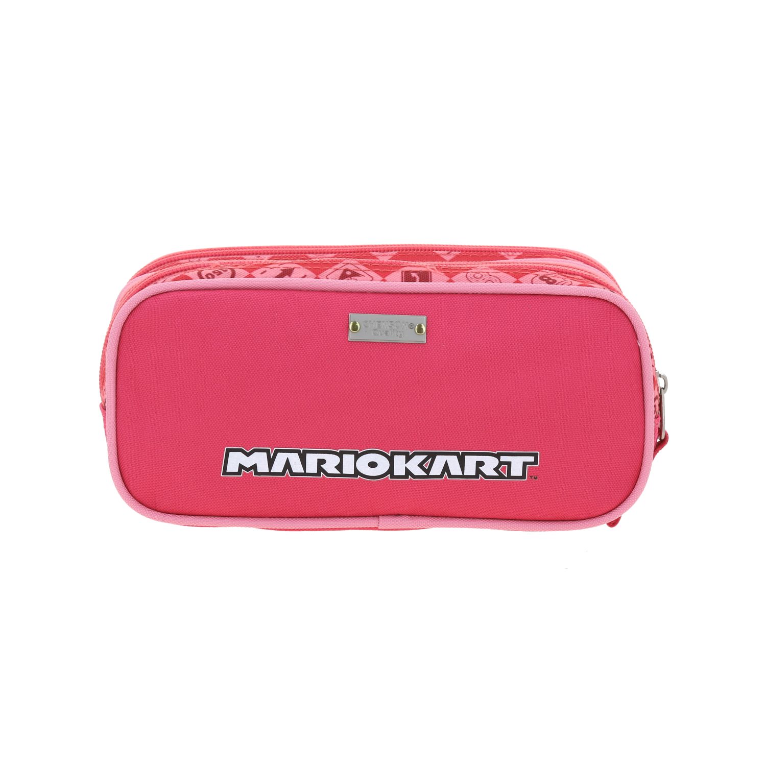 Lapicera escolar para niña Mario Bros by Chenson color rosa con triple compartimento 4