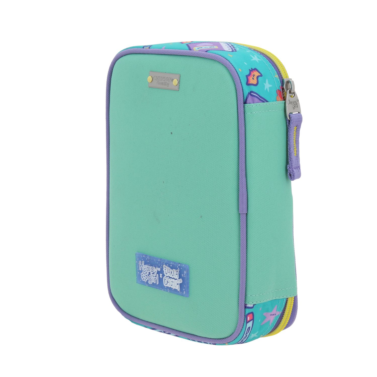 Lapicera escolar para niña Vania Bachur turquesa con amplio compartimento 5