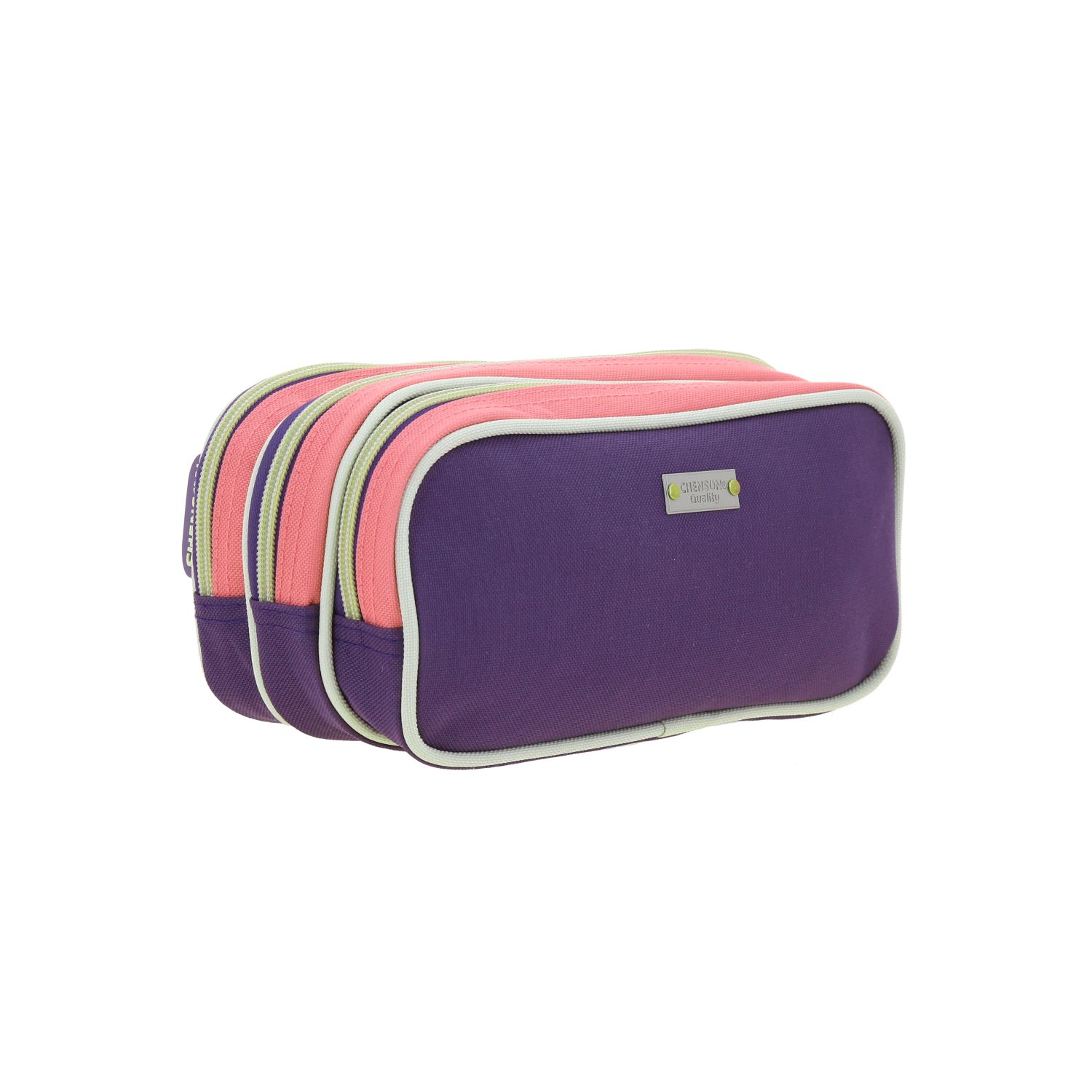 Lapicera escolar rosa Happy Girl by Chenson con triple compartimento 3