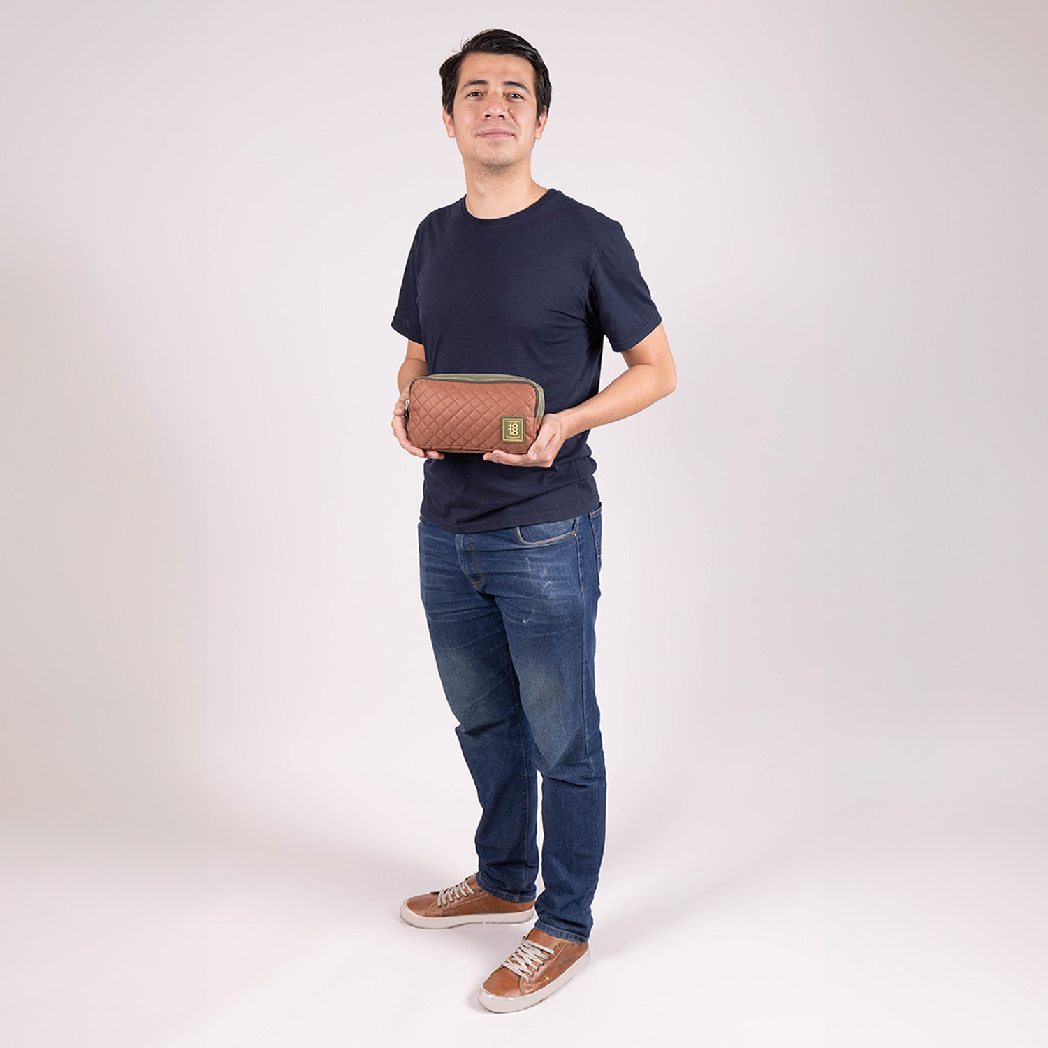 Lapicera escolar verde seco 1818 by Chenson con doble compartimento - vista 2