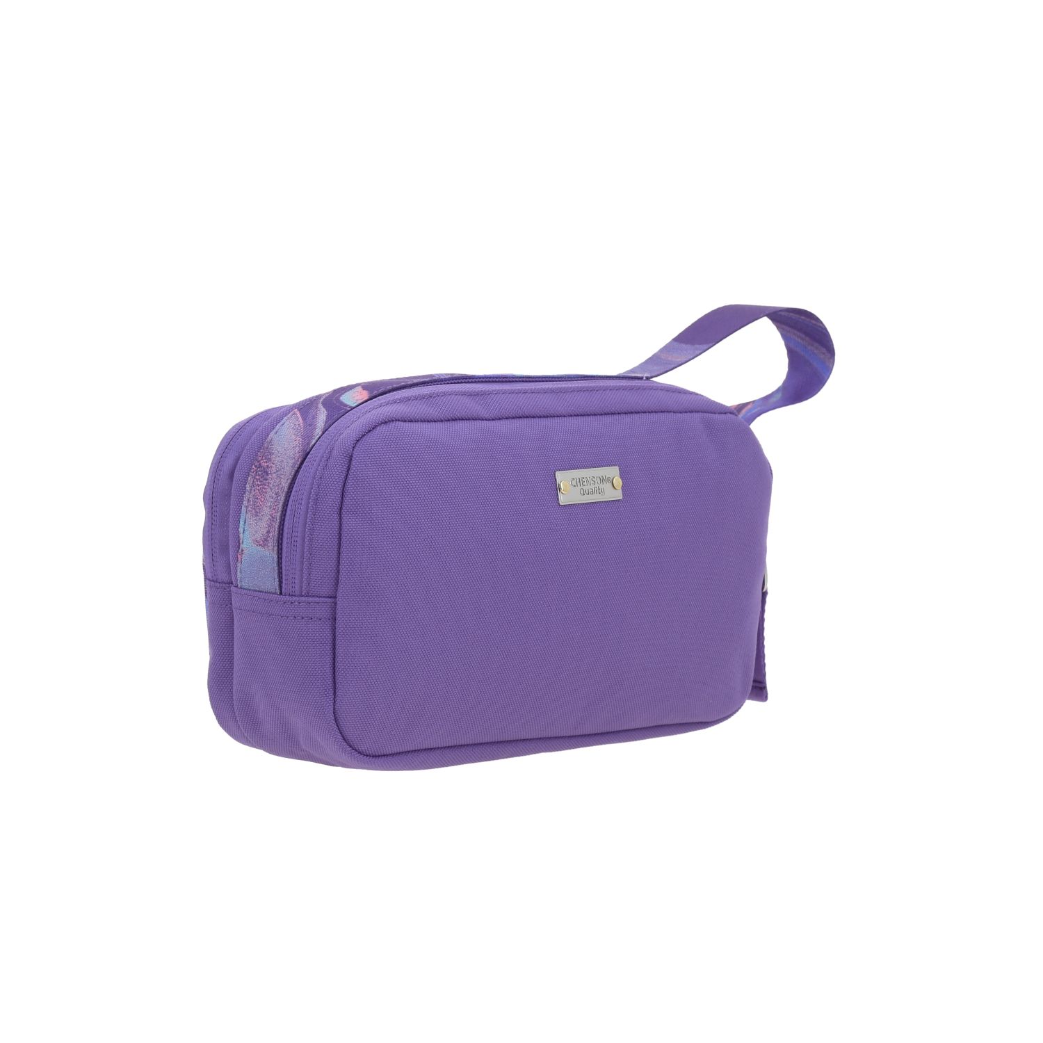 Lapicera escolar violeta 1818 by Chenson con doble bolsillo y asa 3