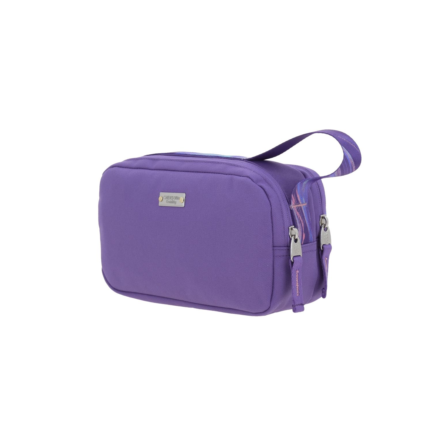 Lapicera escolar violeta 1818 by Chenson con doble bolsillo y asa 5