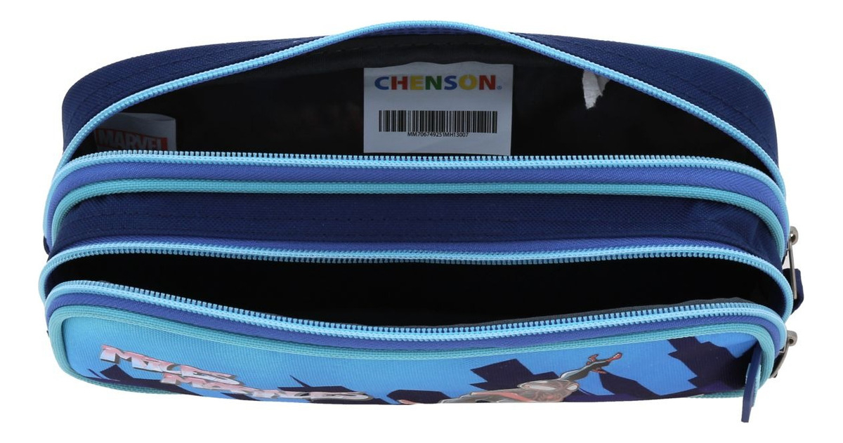 Lapicera Estuche Chenson Miles Morales Spiderman Trector Color Azul Lisa - vista 2