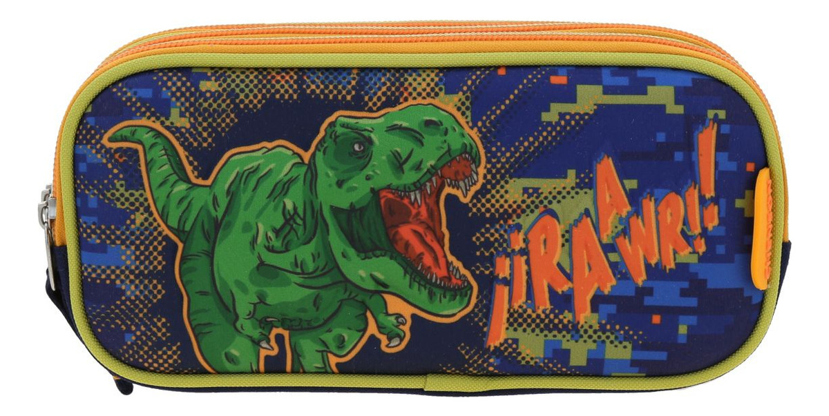 Lapicera Estuche Escolar Chenson Dinosaurio T-rex Korav