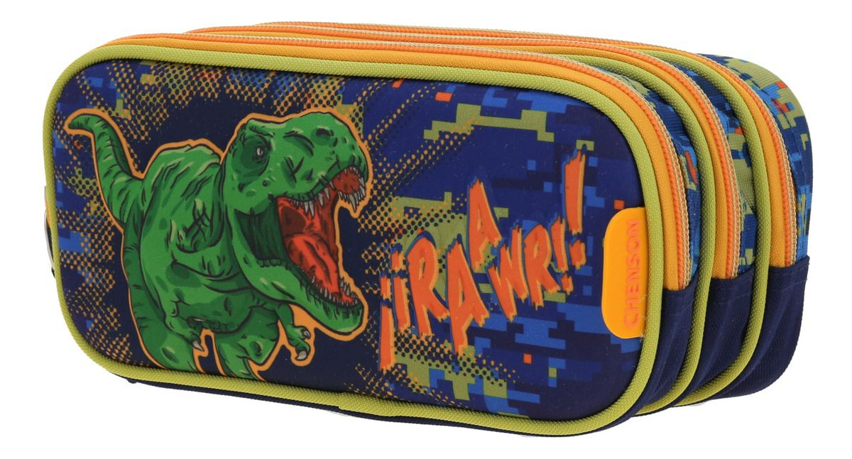 Lapicera Estuche Escolar Chenson Dinosaurio T-rex Korav 2