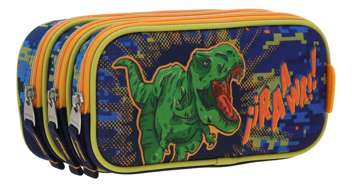 Lapicera Estuche Escolar Chenson Dinosaurio T-rex Korav 5