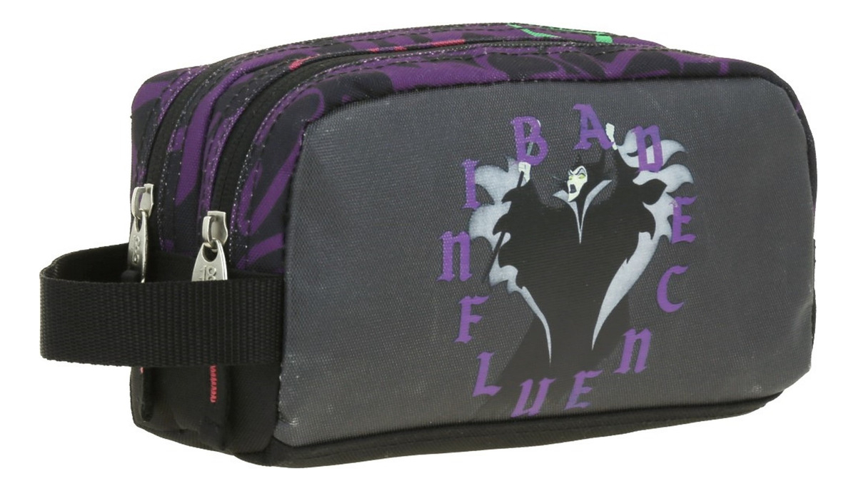 Lapicera Estuche Escolar Juvenil Villanas Lefi Vi66207-3 Color Negro 2