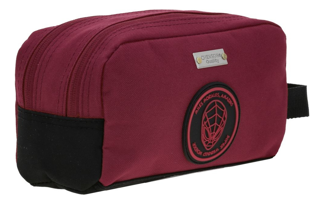 Lapicera Estuche Juvenil Chenson 1818 Paider Miles Morales Color Bordó Liso 2