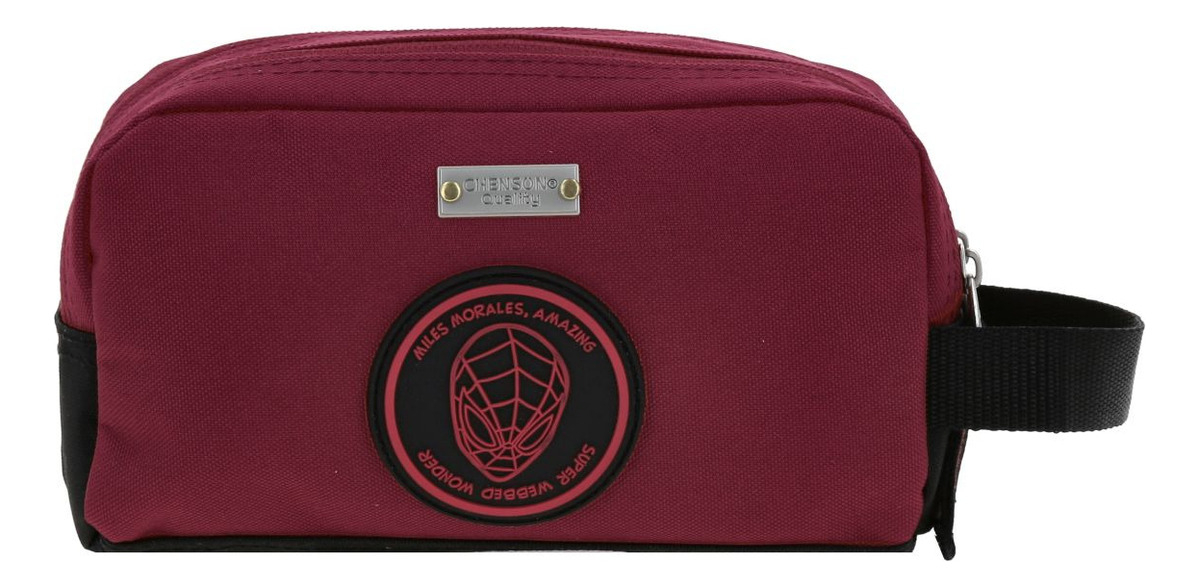 Lapicera Estuche Juvenil Chenson 1818 Paider Miles Morales Color Bordó Liso 3