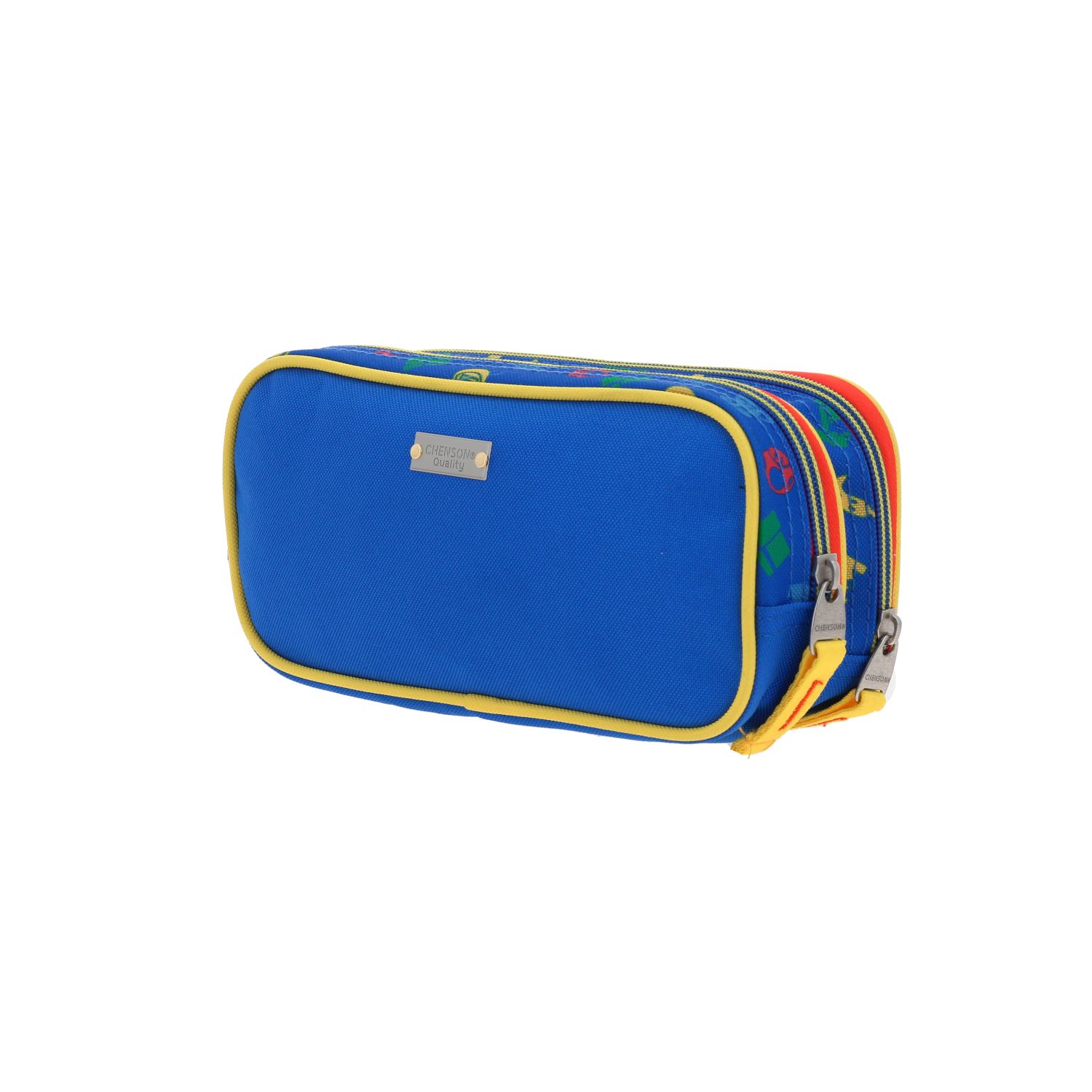 Lapicera Mario Bros by Chenson Azul con Triple Compartimento para Niño 5