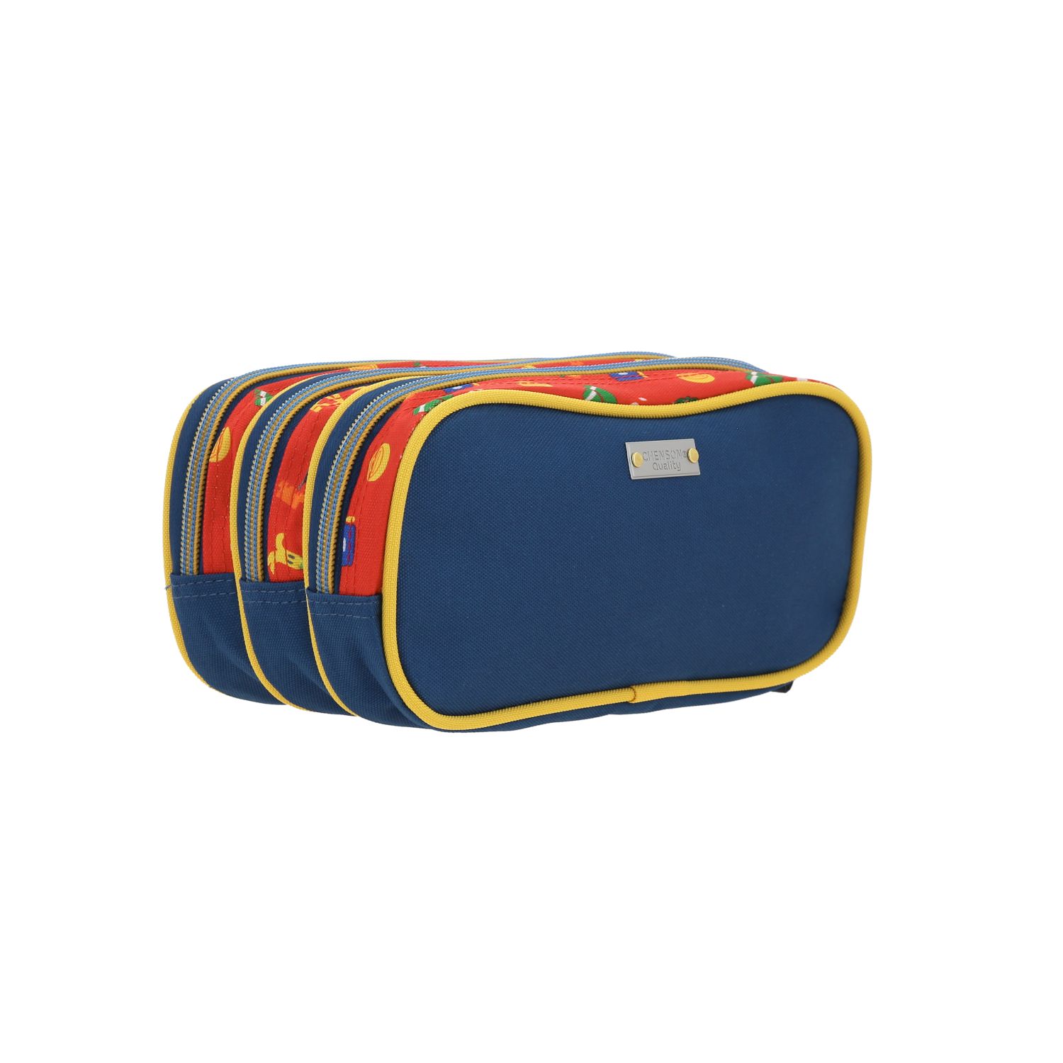 Lapicera Mario Bros by Chenson azul con triple compartimiento para niño 3