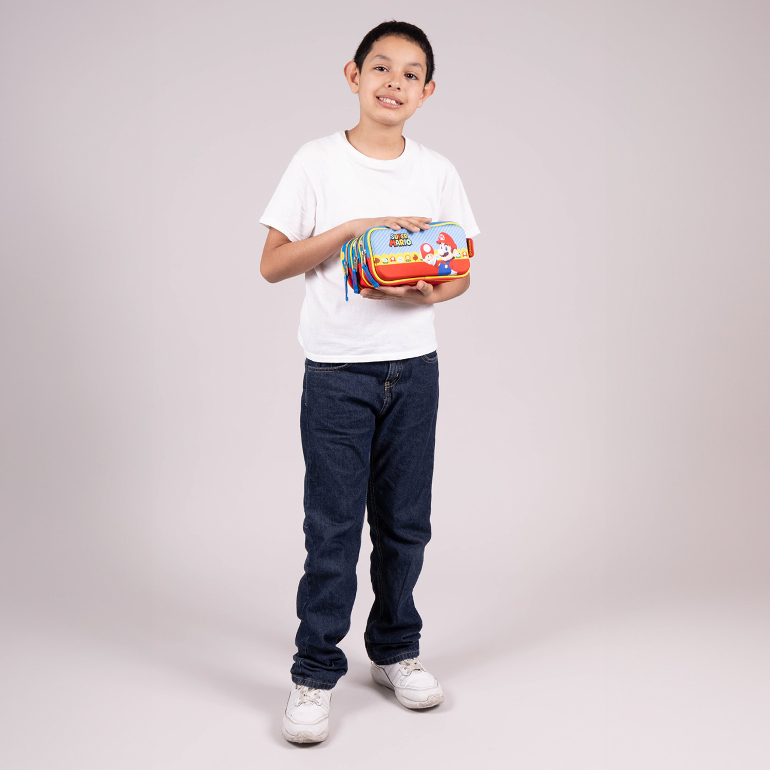 Lapicera Mario Bros by Chenson Azul para Uso Escolar Infantil – Estuche Escolar Práctico - vista 2