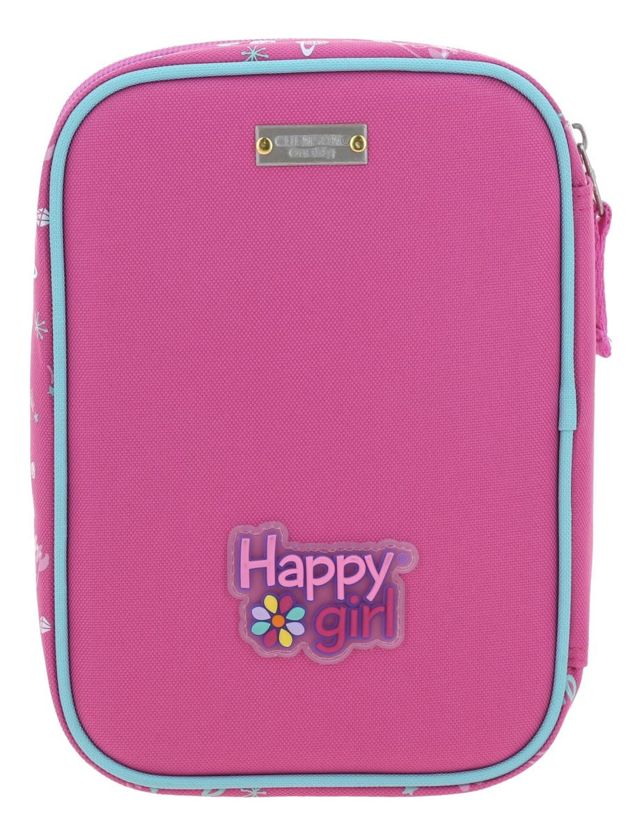 Lapicera Porta Lapices Chenson Happy Girl Ajua Niña Slime Color Rosa Lisa 2
