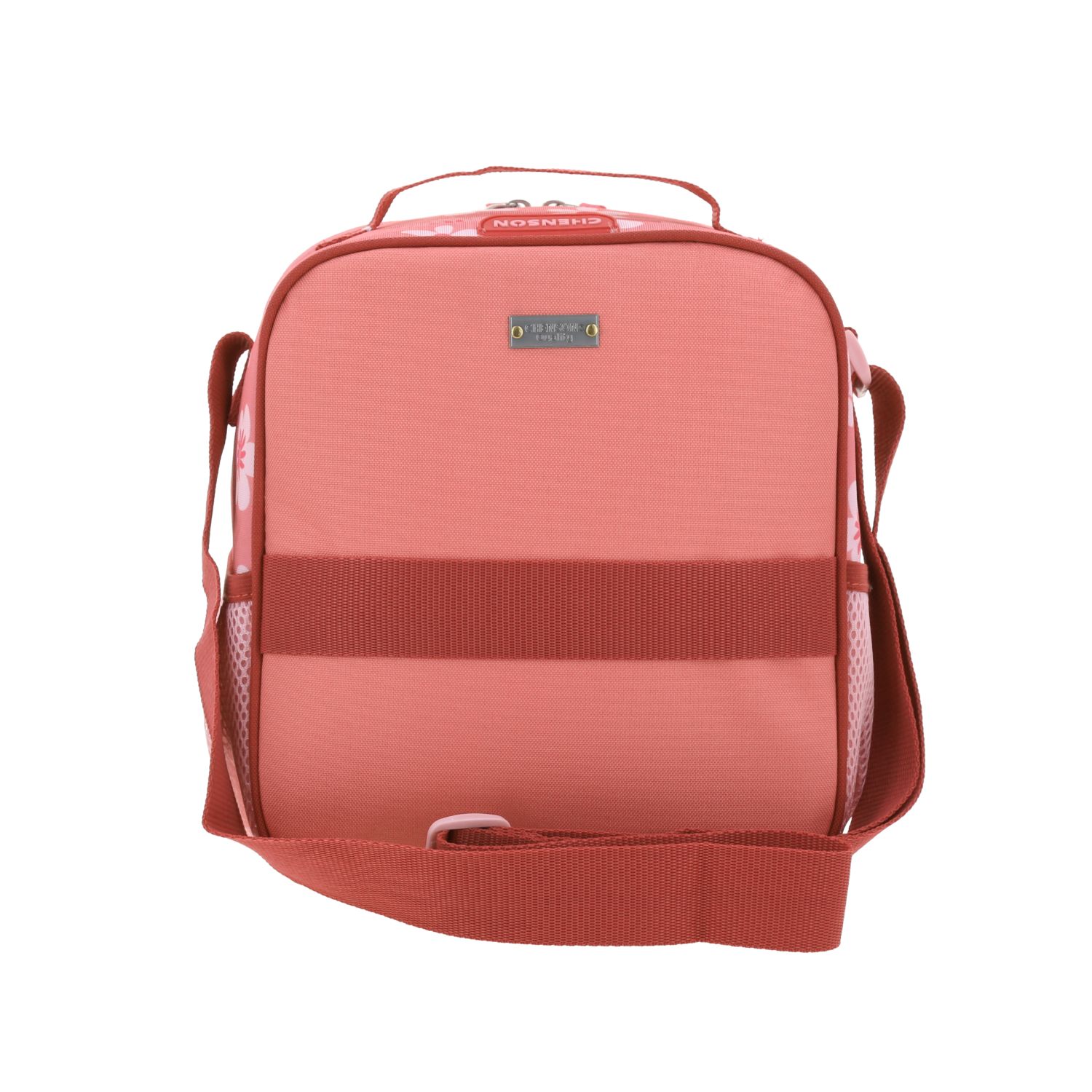 Lonchera escolar Happy Girl by Chenson rosa con forro térmico y compartimento amplio 4