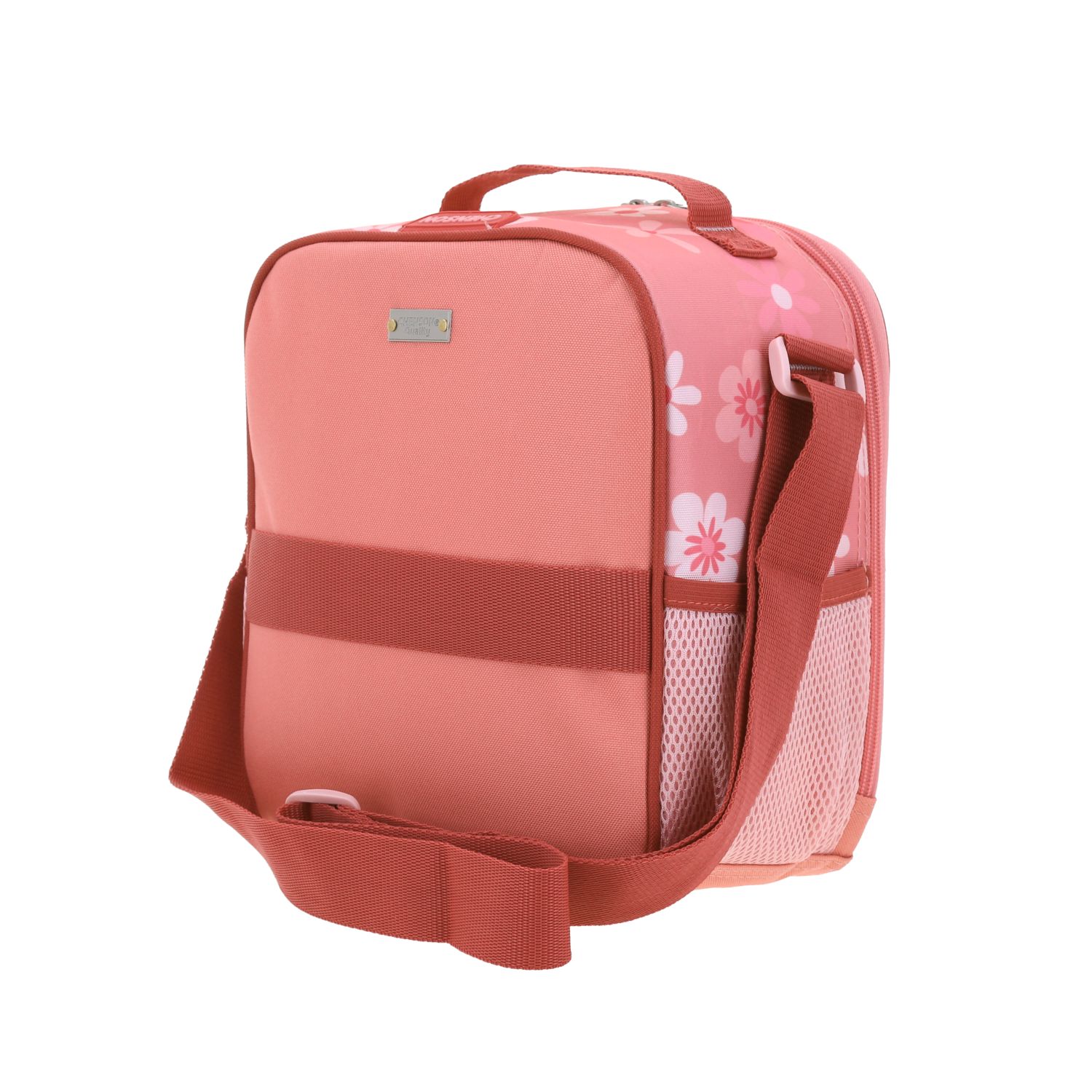 Lonchera escolar Happy Girl by Chenson rosa con forro térmico y compartimento amplio 5