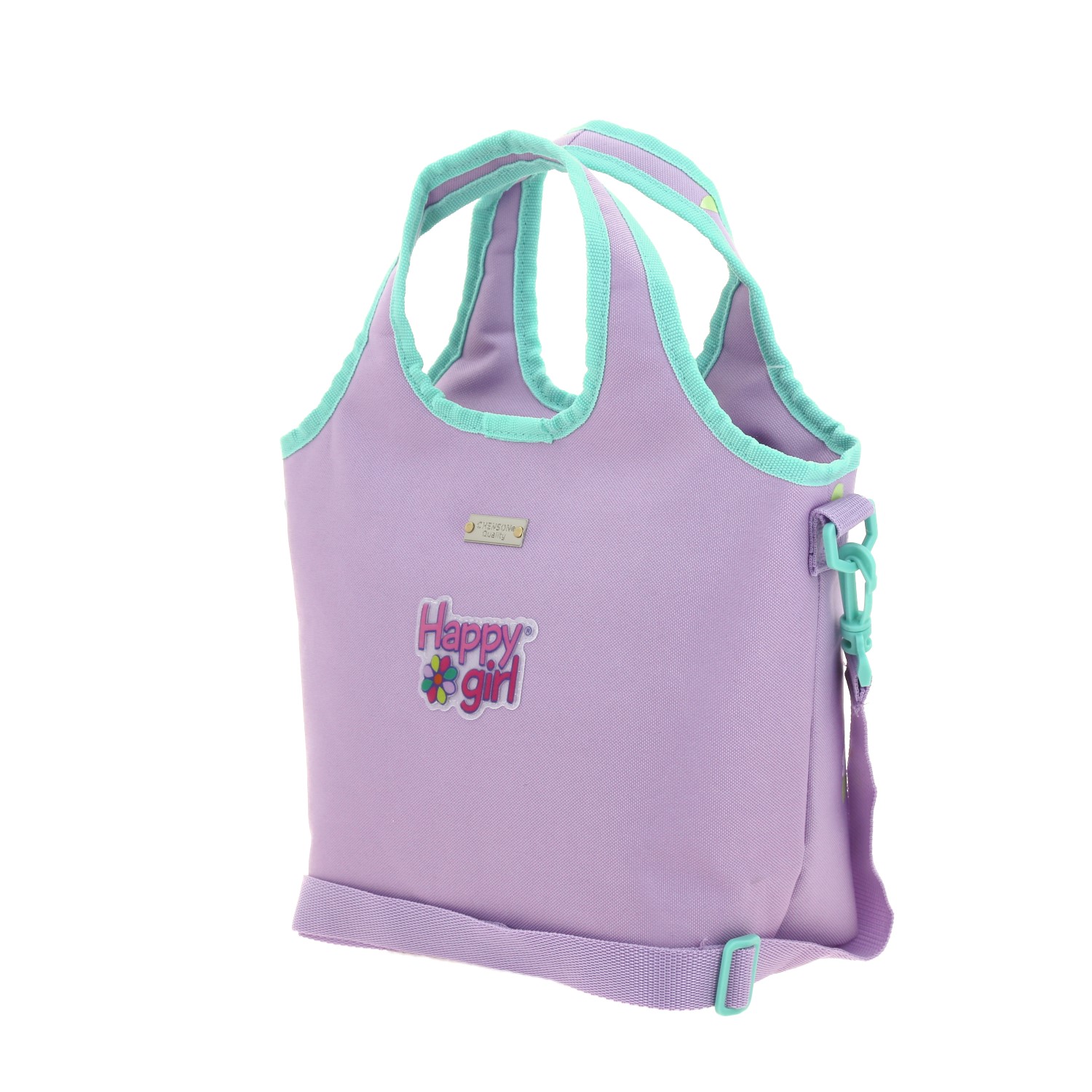 Lonchera escolar Happy Girl by Chenson Violeta con forro térmico 5