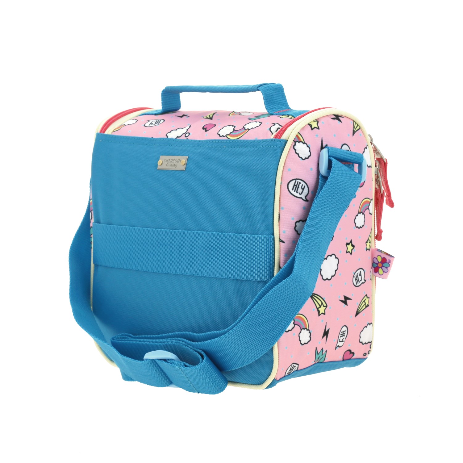 Lonchera escolar Happy Girl Rosa con forro térmico ideal para niñas 5