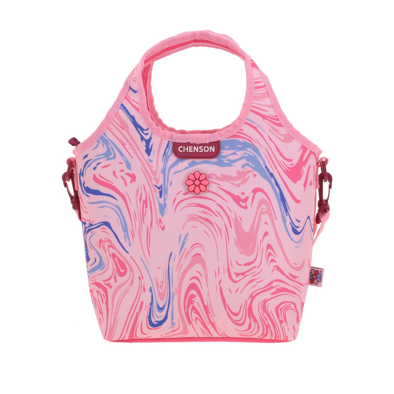 Lonchera escolar Happy Girl rosa con forro térmico – Ideal para secundaria