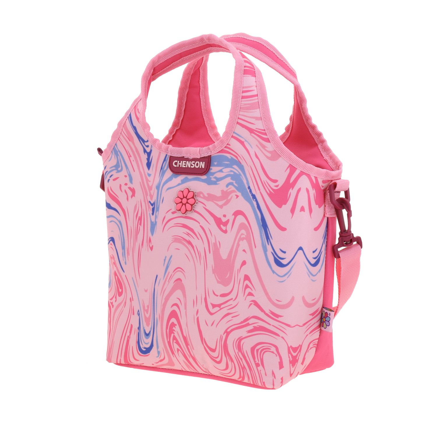 Lonchera escolar Happy Girl rosa con forro térmico – Ideal para secundaria 2