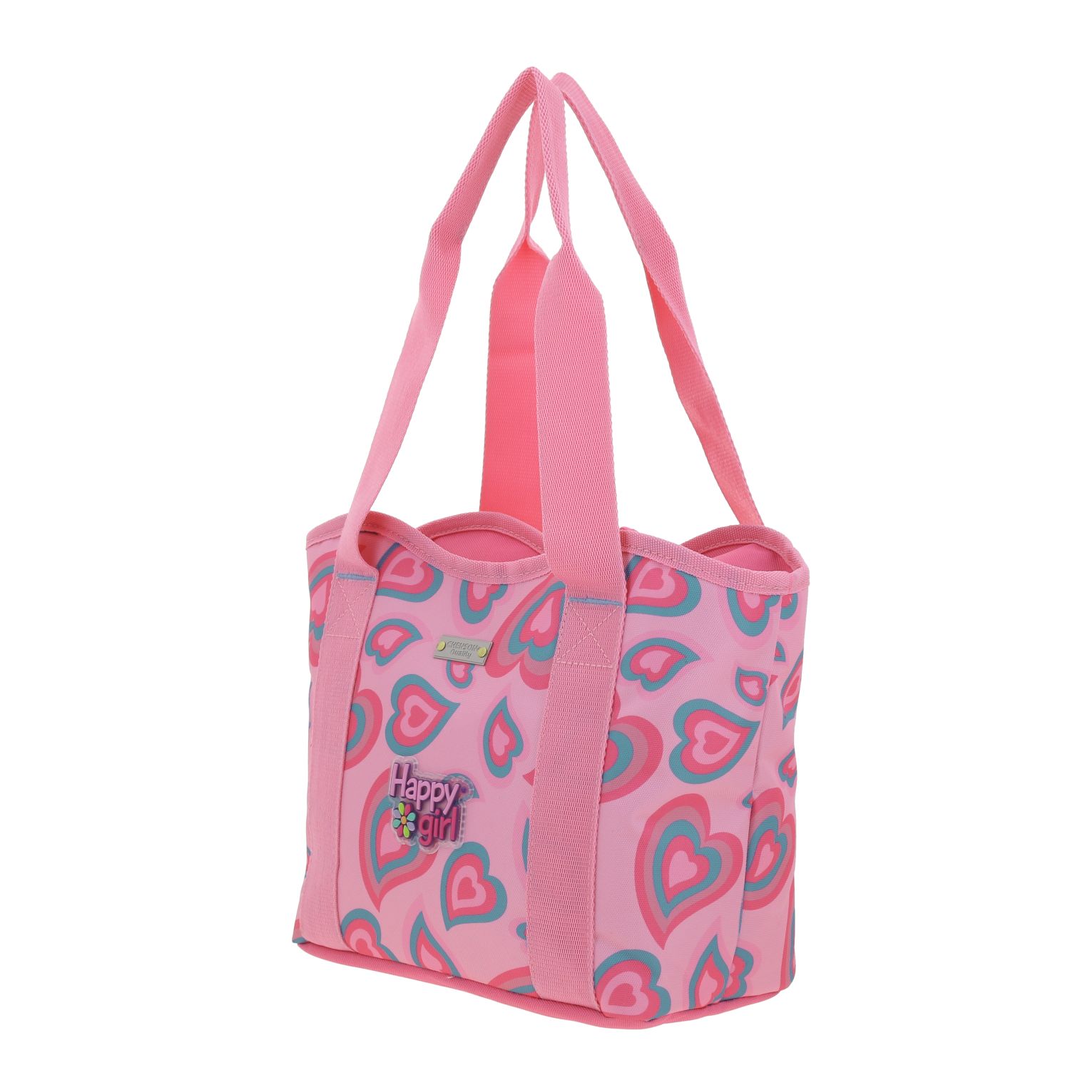 Lonchera escolar Happy Girl rosa térmica para niña – Ideal para primaria 5