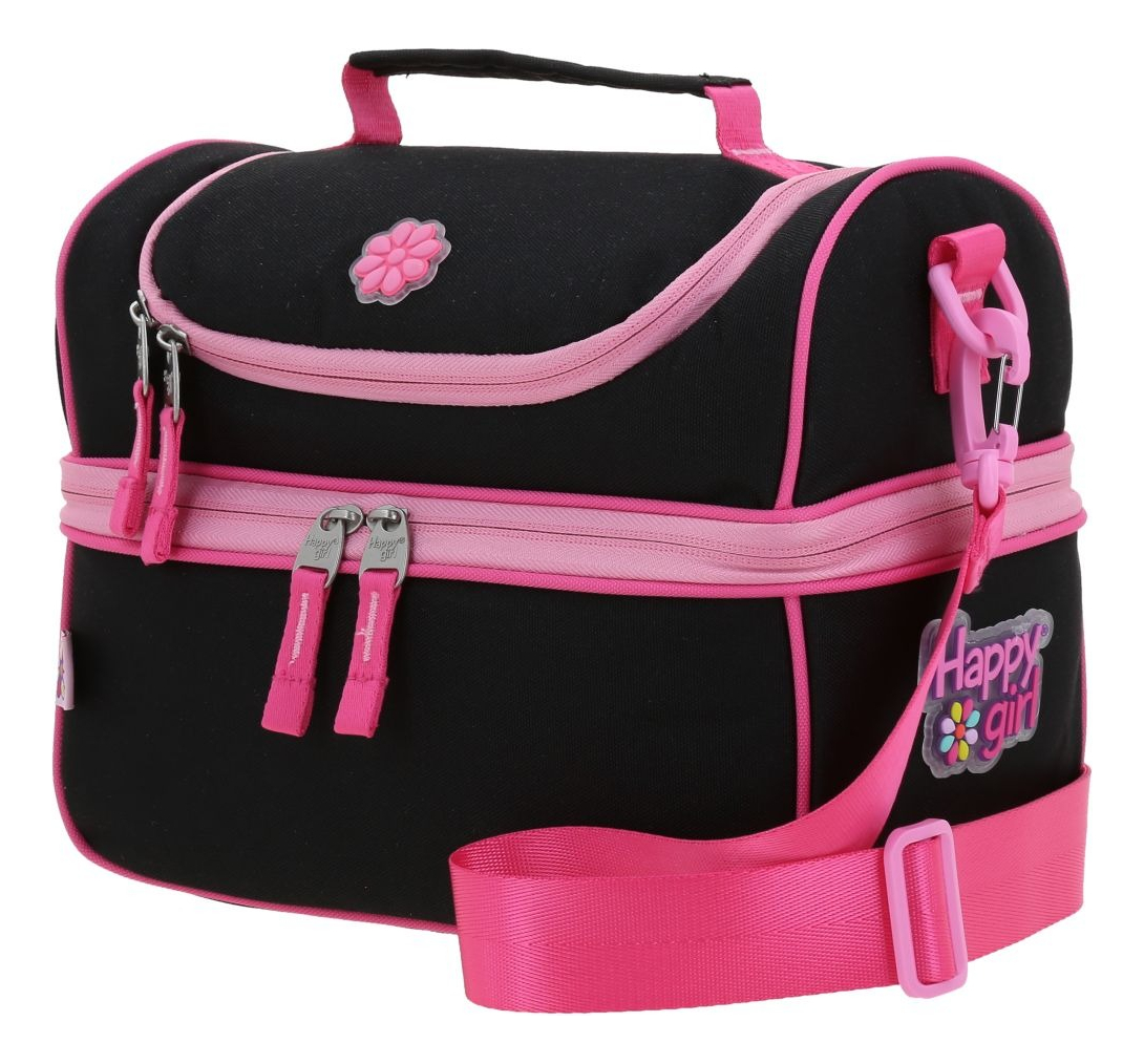 Lonchera Escolar Happy Girl Strong Hg70738-3 Negro Ninas 2