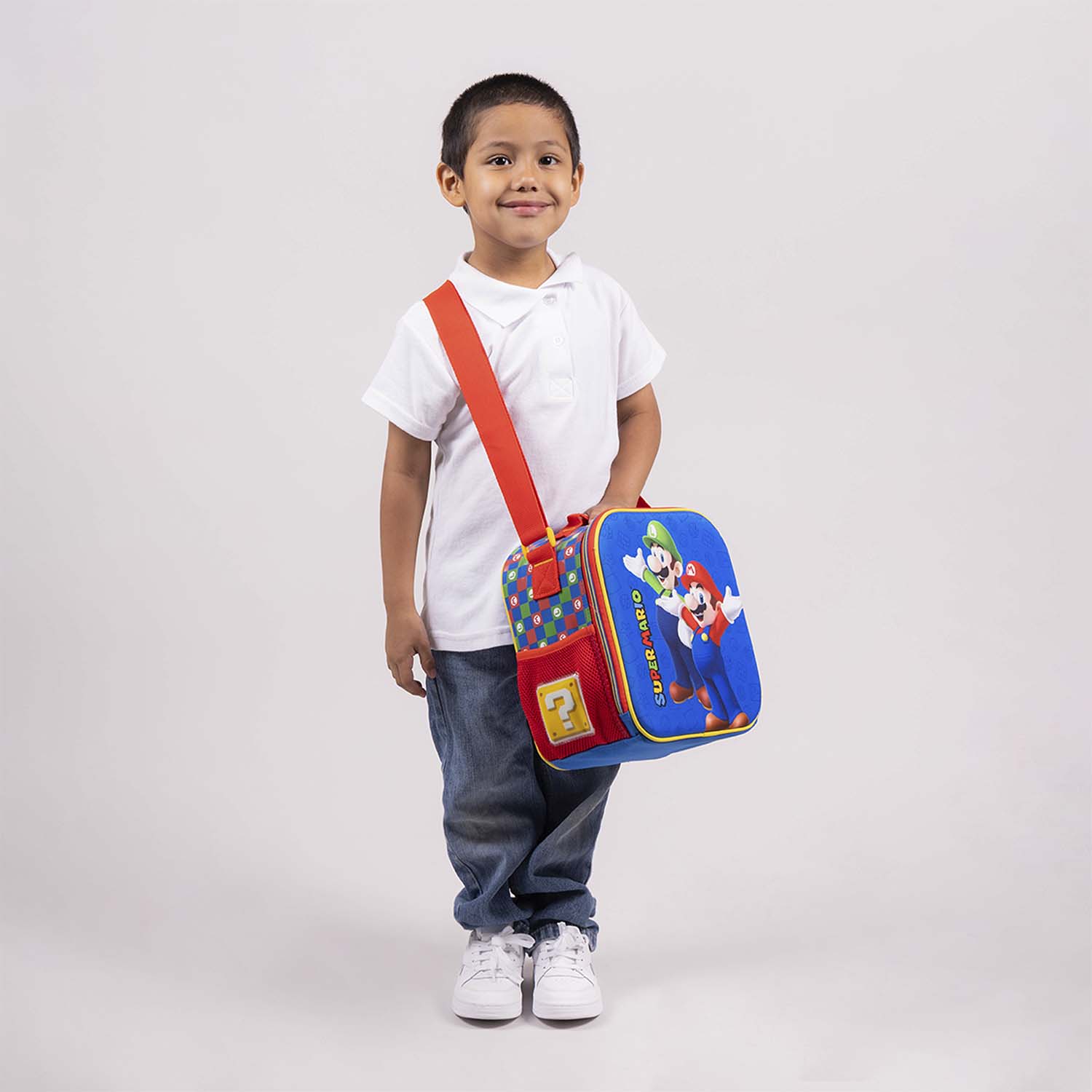 Lonchera escolar Mario Bros by Chenson azul térmica para niño – Ideal para primaria - vista 2